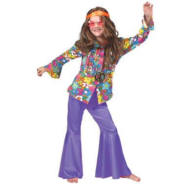 Girls Purple Passion Hippie Pants Halloween Costume Med 8-10