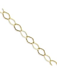 14k Fancy Link Textured Bracelet, Best Quality Free Gift Box Satisfaction Guaranteed