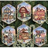 Dimensions Gold Collection Christmas Village Ornaments Cntd X-Stitch Kit