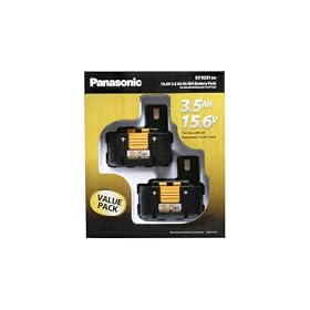 Panasonic 15.6 Volt 3.5Ah Ni-MH 2-Pack Battery--Value Pack by Panasonic