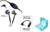 Verizon Brand BLUE color OEM Stereo Handsfree Headset Premium Wired Earphon ....