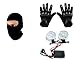 Autopearl Premium Quality Bike Accessories (Combo of Face Mask Net For Bike Riding Sunscreen Dust Proof Mask. & Scoyco MC-10 1 Pair of Hand Grip Gloves for Bike Motorcycle Scooter Riding - (Black And White) & Premium Quality Car 1 Pair 3 LED warning lamp strobe flash Offroad fog light (White) RS.1680.00