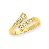 10k CZ Toe Ring