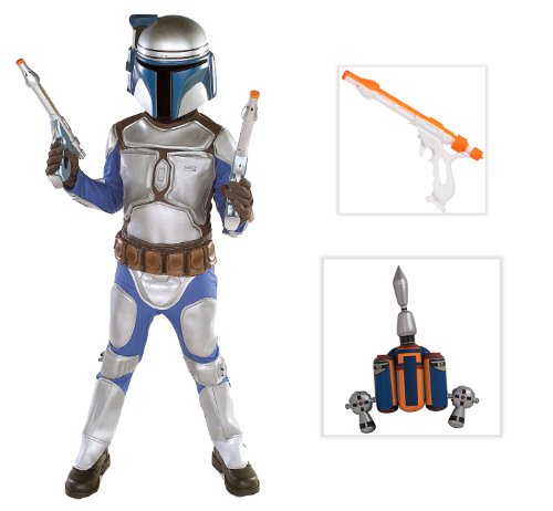 Star Wars Jango Fett Deluxe Child Costume including Jetpack and Gun - Small (4-6)