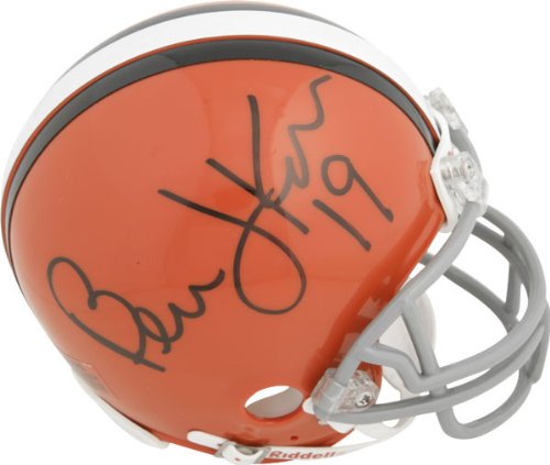 Mounted Memories Cleveland Browns Bernie Kosar Autographed Throwback Mini Helmet