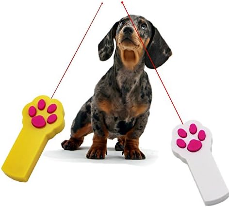 Pet Toys Chaser Toy Paw Style Cat Catch the Interactive LED Light Pointer Exercise Pet Scratching Training Tool(Package of 2)