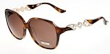 MOSCHINO SUNGLASSES DESIGNER FASHION AUTHENTIC WOMENS HAVANA SHINY ROSE GOLD CRYSTAL SWAROVSKI FRAME|ROVIEX LENS MO592 02