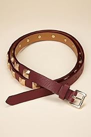 Spiral Studded Skinny Belt