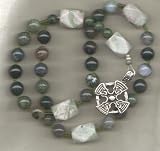Anglican Prayer Beads, Gemstone with Round Celtic Cross