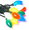 GKI/Bethlehem  Lighting Indoor/Outdoor C9 LED 25 Multi-Color Christmas Light Set, Green Cord