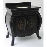 Hand Crafted Two Door Bombay Style Single Sink Bathroom Vanity