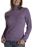 Red Moon Womens Long Sleeve Cashmere Turtleneck with Rib Trim
