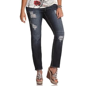Buy Apple Bottoms Plus Size Jeans, Skinny Ankle Length Destroyed
