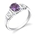 Sterling Silver 1.00 cts Oval Shape Amethyst Ring Size 9