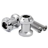 Left & Right Motorcycle Motorbike Street Racing Bike Spool Swing Arm Protector Slider Chrome for Yamaha YZF250 YZF600 YZF1000 YZF-R6 YZF-R1 Vmax FZS FJR FZR V Star XVS 650 1100 XV 750 Virago Royal Star