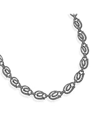 16" Marcasite Link Design Necklace