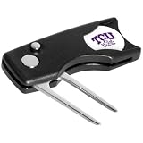 Texas Christian Horned Frogs NCAA Spring Action Divot Repair Tool w/ Ball Marker