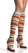 Lycra Acrylic Rainbow Striped Knee Highs