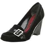 Bandolino Womens Maison Wedge Pump,Black Multi Suede,10 M