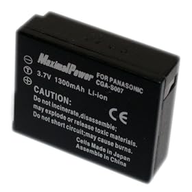 Maximal Power DB PAN CGA-S007/DMW-BCD10 Replacement Battery for Panasonic Digital Camera/Camcorder (Black)