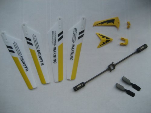 "Full Replacement Parts Set for Syma S107 RC Helicopter, Main Blades, Tail Decorations, Tail Props, Balance Bar, -Yellow Set-" "Full Replacement Parts Set for Syma S107 RC Helicopter, Main Blades, Tail Decorations, Tail Props, Balance Bar, -Yellow Set-"