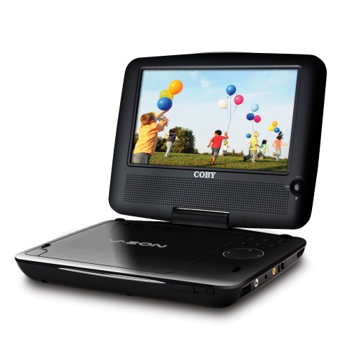 Coby TF-DVD1029 10.2-Inch Widescreen TFT Portable DVD/CD/MP3 Player with Swivel Screen, Black DVD, DVD±R/RW, CD, CD-R/RW, JPEG and MP3 compatible with Anti-skip circuitry