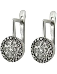 0.50Ct Round Diamond Dangling Earrings 14K Gold Certified