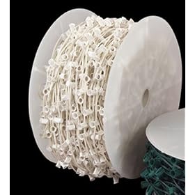 1000' Commercial C7 Socket Sets Spool - 12 Spacing White Wire by VCO