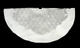 48 White and Silver Metallic Damask Christmas Tree Skirt