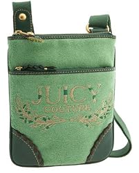 Juicy Couture Terry Heart Tassel Crossbody Messenger Swing Bag Purse Green