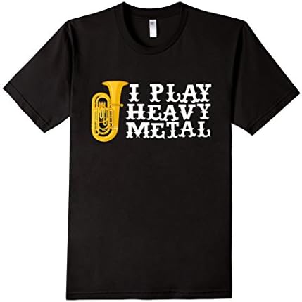 Men's I Play Heavy Metal Tuba Marching Band Geek Soft T-Shirt XL Black