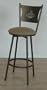 Set of 2 New Metal Brown SWIVEL BAR STOOLS (29" height barstool)