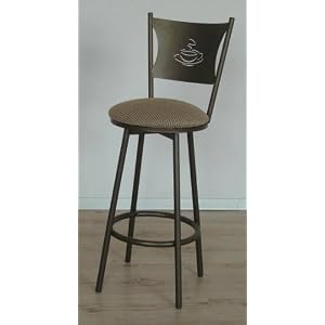 Set of 2 New Metal BLACK SWIVEL BAR STOOLS (29 height barstool) by R.H.F.