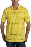 Nautica Mens Stripe Pique Polo,Yellow,Large