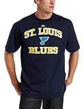 NHL St. Louis Blues Heart And Soul II Adult Short-Sleeved Basic Tee,Athletic Navy,Medium