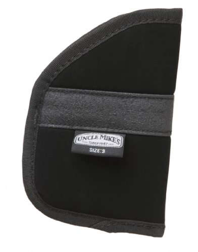 Uncle Mike’s Off-Duty and Concealment Nylon OT Inside-The-Pocket Holster (Size 4, Black)