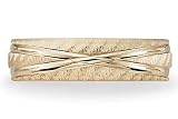 BENCHMARK 14K Yellow Gold 6mm Carved Cross Ring (Sz 4 - 8)