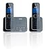 Philips ID5552B/05 Digital Cordless Phone with Answering Machine - Twin Handset - Black