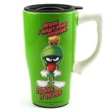 Spoontiques 12612 14-Ounce Ceramic Travel Mug - Looney Tunes Marvin the Martian - 