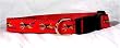 Designer Airedale Dog Collar - Red Airedale Collar - Large - Made in USA