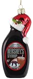 Hershey's Chocolate Syrup Bottle Glass Christmas Ornament
