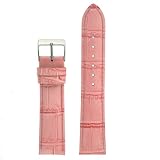 Watch Band Pink Genuine Leather Crocodile Grain 26 millimeter Tech Swiss