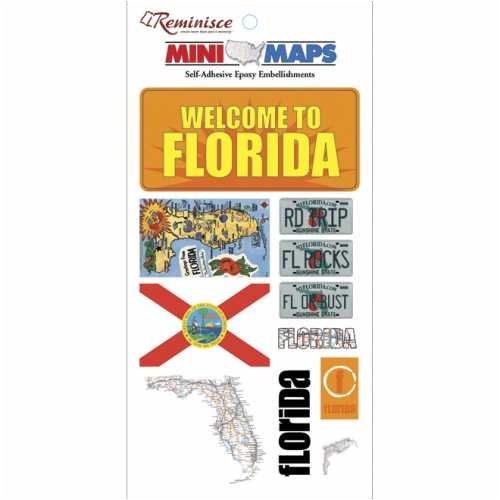Florida -Mini Maps Epoxy