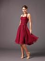 Elegantes Neckholder Chiffon Kleid, Farbe rot