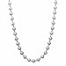 Men's 4mm Real 925 Sterling Silver Military Ball Chain Necklace