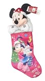 Minnie 18 Satin Stocking Fully Printed with Plush Head Hanger