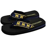 Michigan Wolverines Azure Blue Ladies Flip Flops