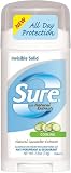 Sure with Natural Cucumber Extracts Invisible Sold Anti-Perspirant and Deodorant, Cooling 2.6-Ounces (Pack of 6)