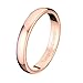 3mm Thin Rose Gold Plated Ring Tungsten Carbide Wedding Band