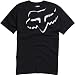 Fox Racing Debossed Men's Short-Sleeve Casual T-Shirt/Tee w/ Free B&F Heart Sticker Bundle - Black